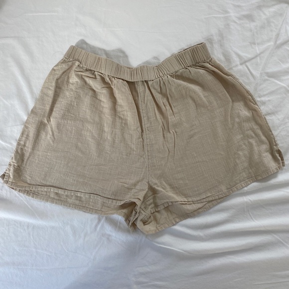 ASOS beige 100% cotton beach shorts size 12 - Picture 3 of 5